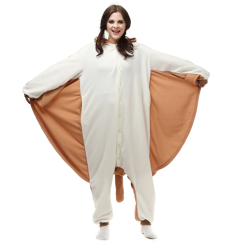 Kids Flying Squirrel Onesie Adult Women Men Kigurumis Pyjamas Animal Cartoon Pajama Homewear Halloween Cosplay Party Costume XXL