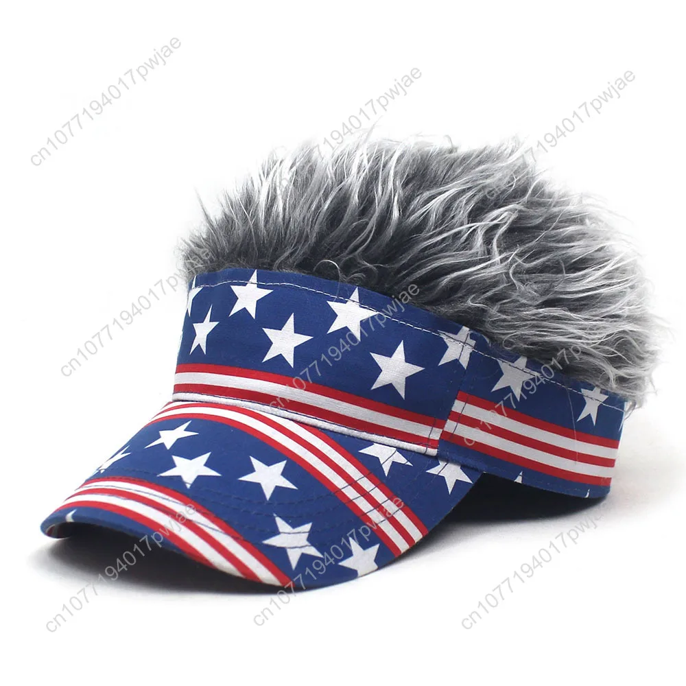 Stylish new five-pointed star baseball cap, street dance hip-hop hat, funny furry hat view 2