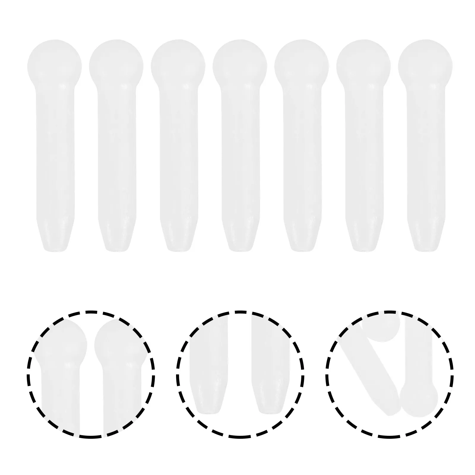 200Pcs Silicone Earring Backs Soft Round Head Stopper for Studs Protective Replacement Secure Ear Backings Comfortable Fit