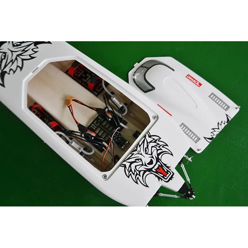 E51 Fiber Glass Electric Toucan PNP RC Boat Shaft Dual Motors Servos ESCs W/O Battery Toucan Remote Control Model TH18474-SMT8