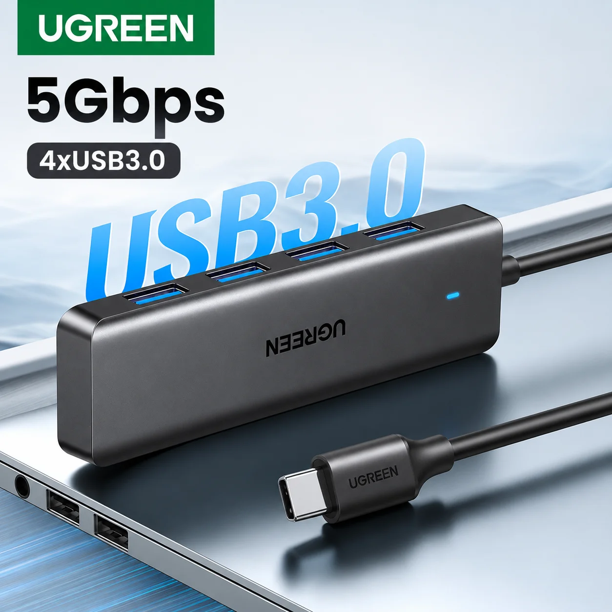 UGREEN USB C HUB USB3.0 Multiple Ports Ultra-Slim Expander for Mouse Keyboard Flash Drive Printer Compatible with Laptop MacBook