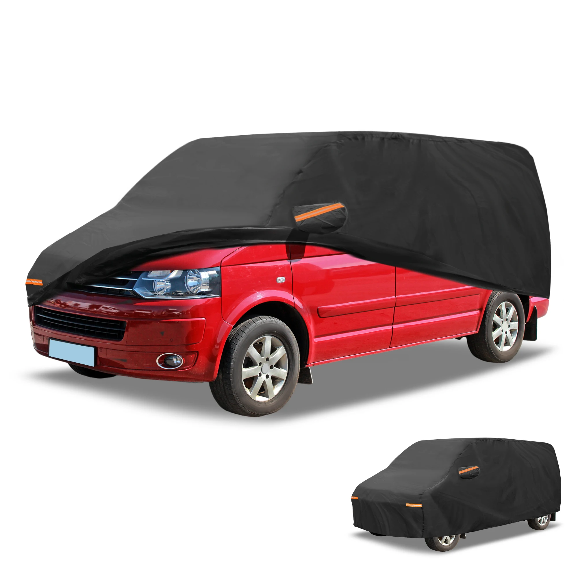 X Autohaux Car Cover Waterproof Outdoor Anti-UV Sun Rain Protection Full Cover for Volkswagen T5 LWB for Volkswagen T6 LWB