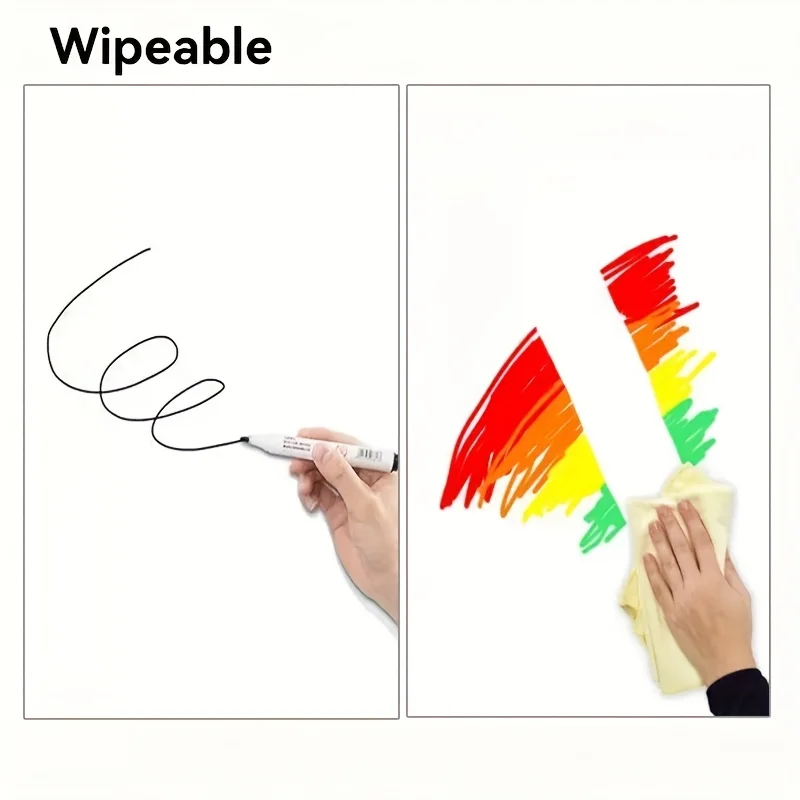 Static-Cling Whiteboard Removable Whiteboard Wall Stickers Decorative Wall Art Home Whiteboard Wall Imperfections Wallpaper