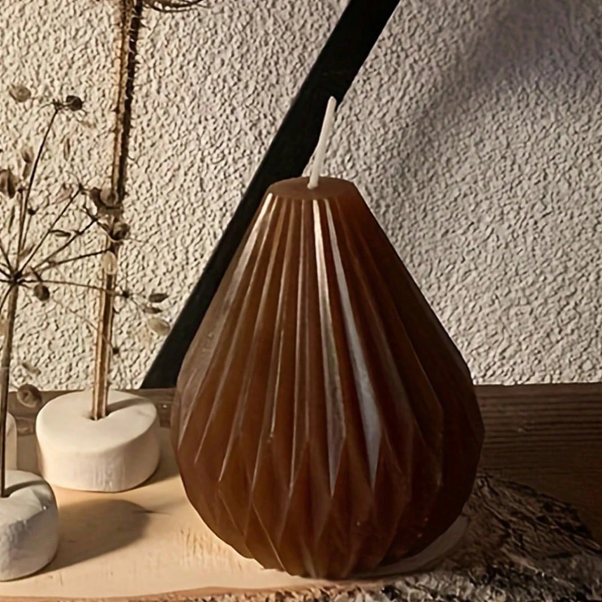 1 Stück birnenförmige Silikon-Kerzenform, unregelmäßige Silikonform, geeignet für die Herstellung von Aromatherapie-Kerzen und Harzhandwerk