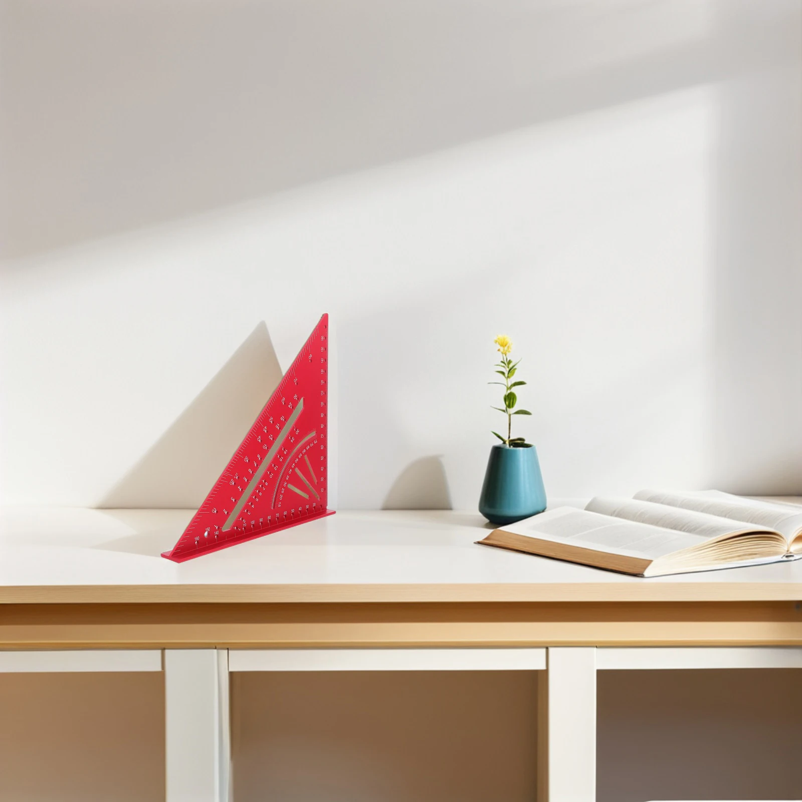 

Carpentry Triangle Ruler 7inch Aluminum Alloy Right Angle Measurement Tool Woodworking Metal Triangle Ruler Precision