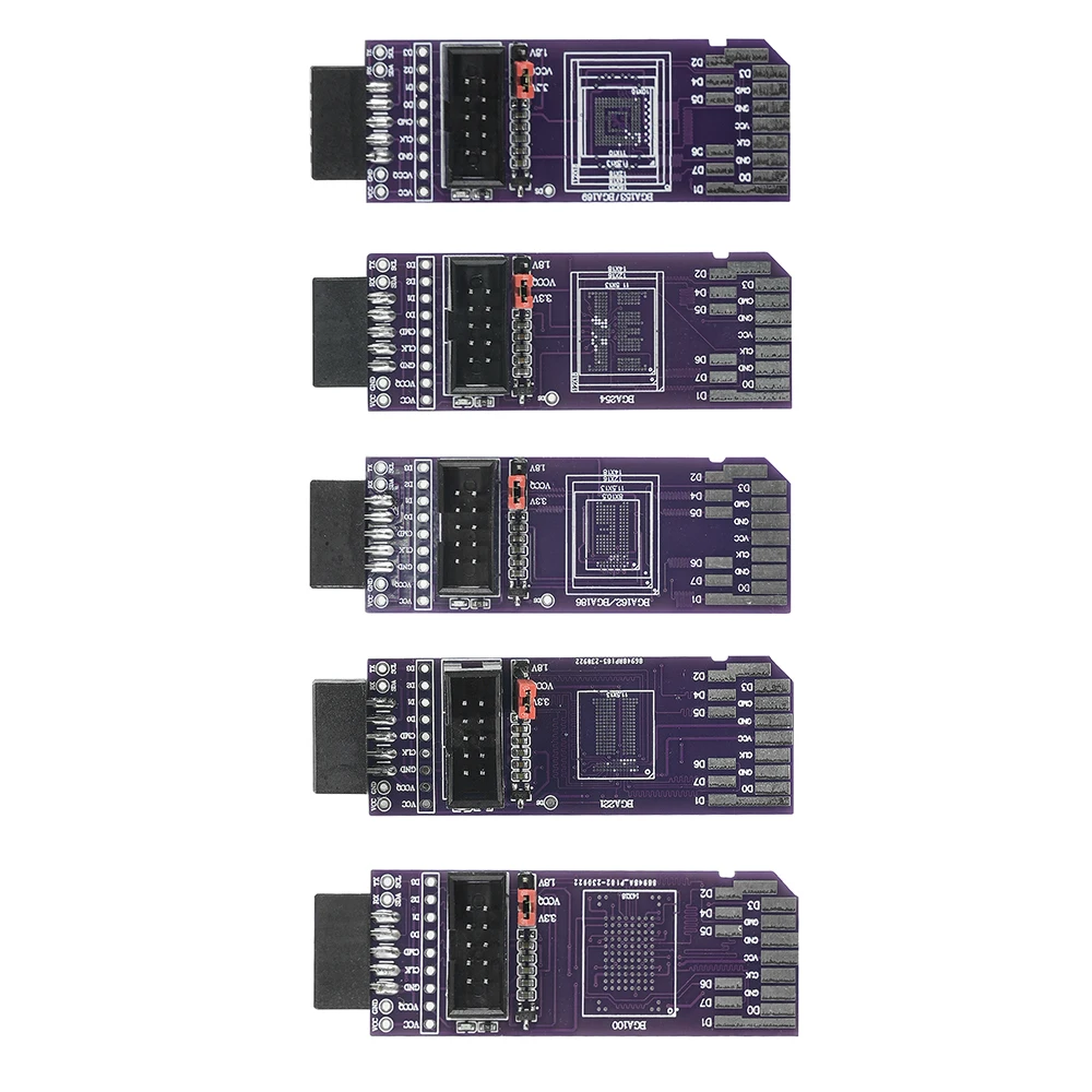 BGA100 BGA254 BGA162/BGA186 BGA153/169 BGA221 Simple Reading Writing Board SD-EMMC 8bit 1.8V RT809H-ISP Detachable Flywire Board