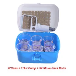 Moxibustion Vacuum Cupping Set Anti Cellulite Cup Chinese Medical Cupping Massage Therapy Moxa Heating Therapy Body Relaxation