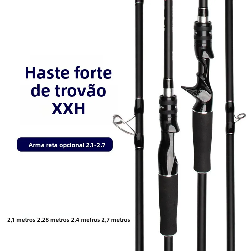 carbon-fiber-lure-rod-bare-rod-long-casting-straight-handle-3033-meter-mh-tackle-lake-fishing-shore-throw-fish-hunting-gear