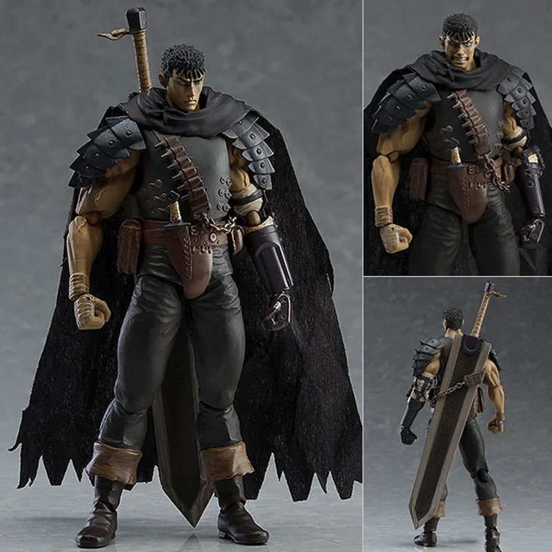 

Figma 359 17cm Berserk Black Swordsman Guts Action Figure Movable Joints Anime Game Collectible Model For Anime Fans Display