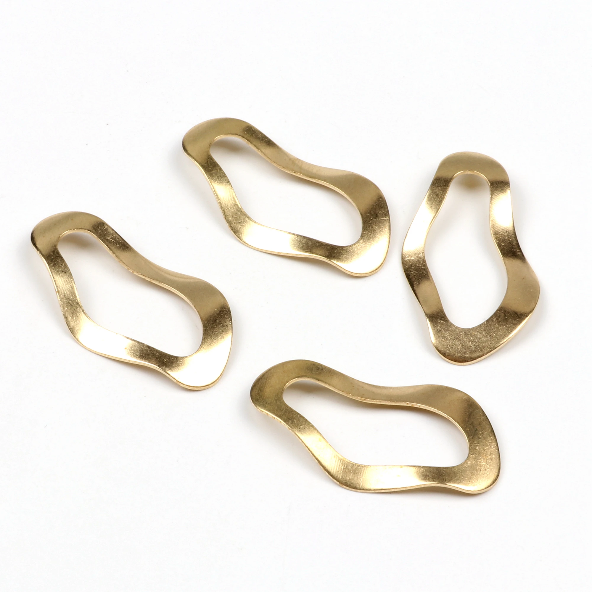 Hammered Brass Charms, Unique Oval Connector Findings Accessories for DIY Earrings Necklace Bracelet DIY Making, Jewelry Supplie