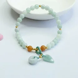 Burmese Jade Donut Bracelets Luxury Accessories Women White Bangle Jewelry Man Charms Charm Natural Bead Gift Jadeite Gemstone