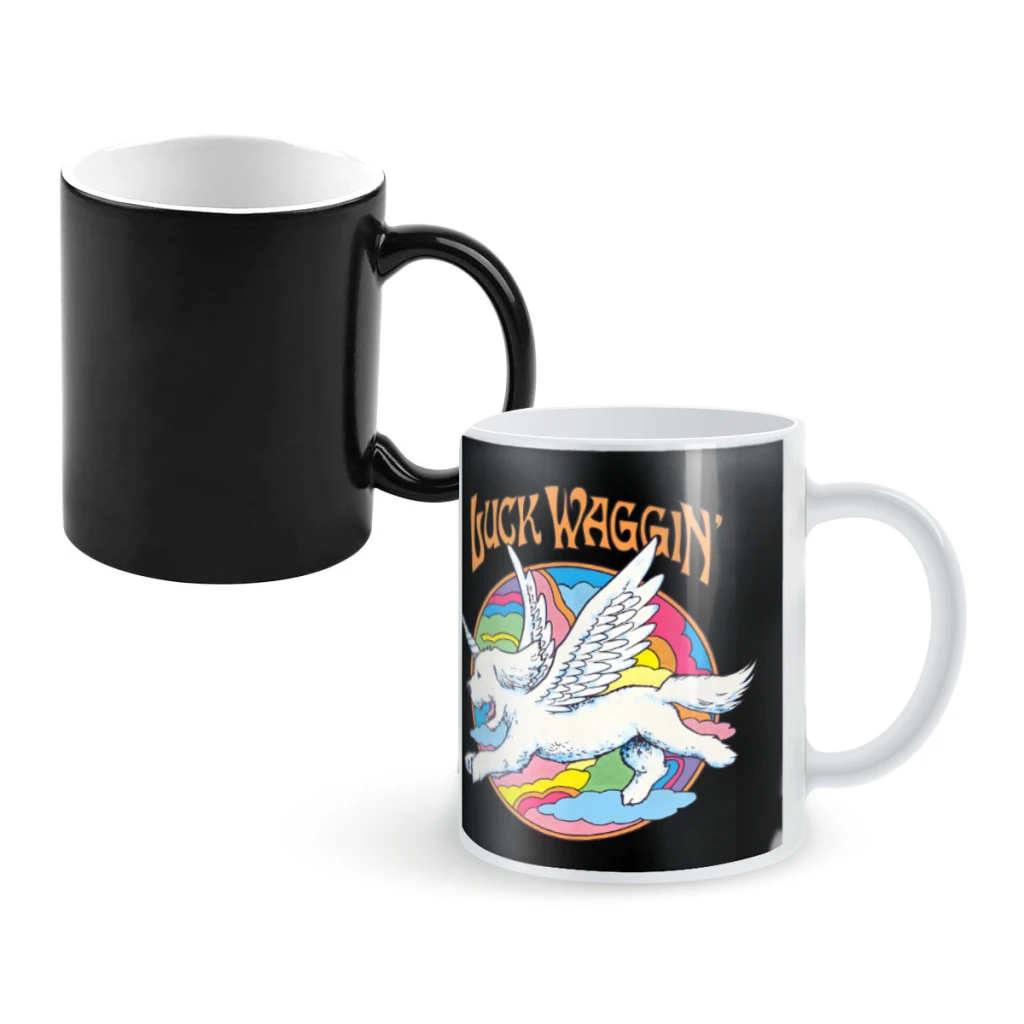 

Luck WagginCoffee Mugs And Mug Creative Color Change Tea Cup Ceramic Milk Cups Novelty Gifts