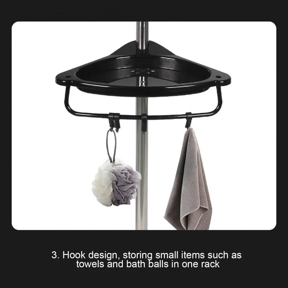 Shower Rack Adjustable Four-tier Corner Shower Caddy with Anti-rust Coating for Simple Installation Ample Storage Space Shower