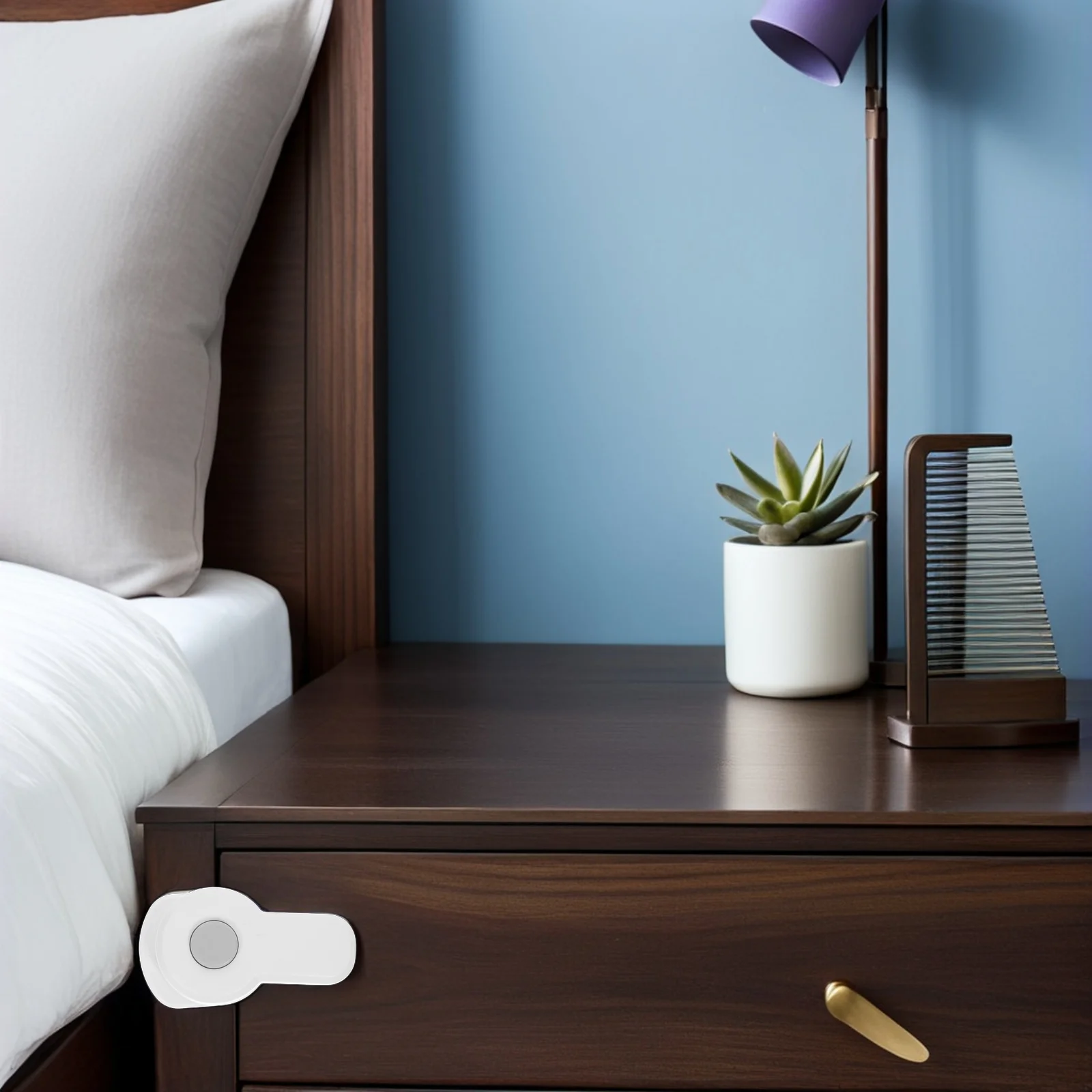 

4Pcs Baby Safety Cabinet Locks No-Drill Self-Adhesive Childproof Latches for Oven Microwave Fridge Drawer Kitchen Toddler