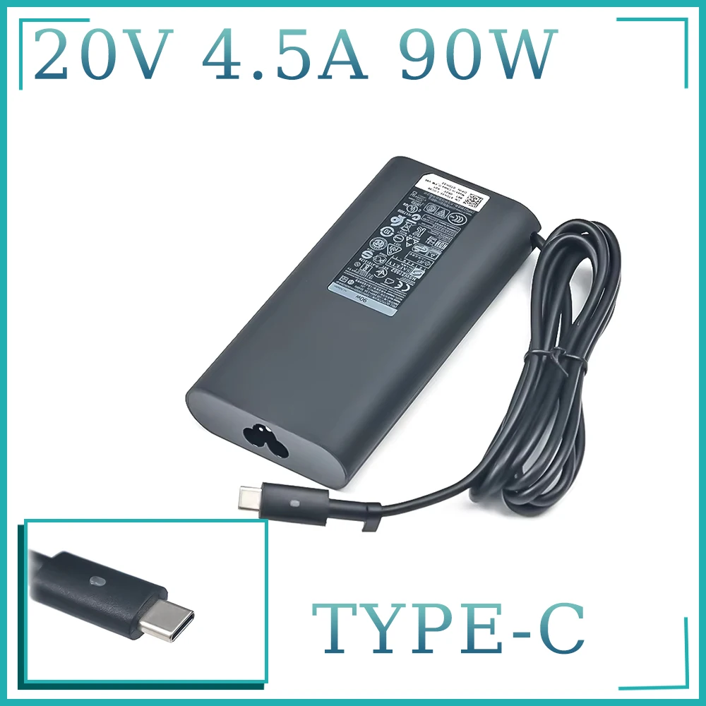 

90W 20V 4.5A type-C USB-C AC Laptop Adapter For Dell Thunderbolt3 Latitude 11 5175 XPS15-9560 M7520 Charger Power Supply