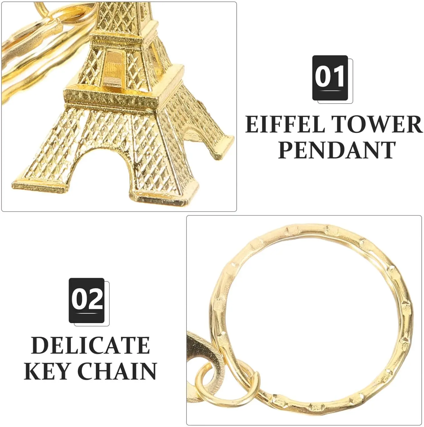 30Pcs Key Chain Eiffel Tower Keychain Key Fob Pendant Birthday Present