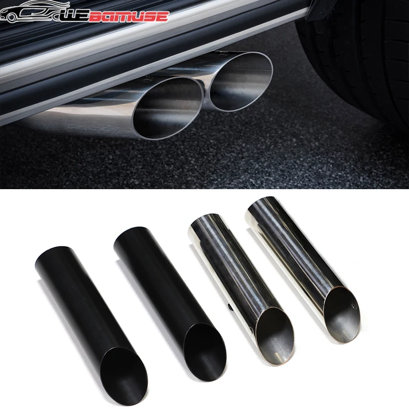 1PCS Stainless Steel Black Car Exhaust Tailpipe Muffler Tips For Mercedes Benz G-Class G350 G500 G550 G63 Exhaust System Tips