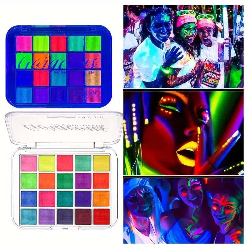 Peinture graffiti pour le visage et le corps, 20 couleurs, facile à nettoyer, pour Halloween, Noël, mascara