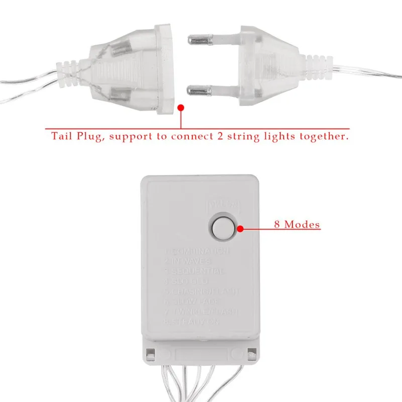 220V 110V Connectable Icicle String Lights Waterproof Christmas Icicle Lights Outdoor