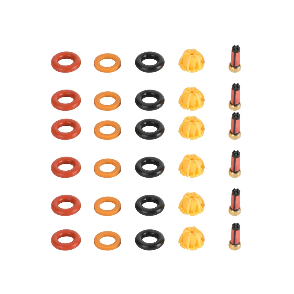 

6Set Fuel Injectors Repair Seal Kit For BMW M3/323is/325is/525i E36/E34/M50/S50 Plastic Auto Acesssories Tools