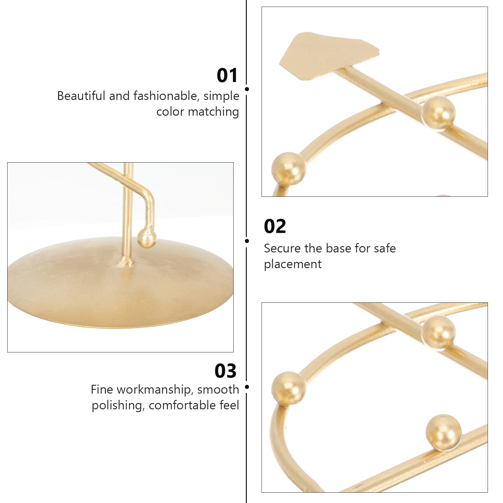 

Delicate Jewelry Nordic Style Earring Holder Bow Arrow Shape Jewelry Storage Rack Iron Material Deform Resistant Earring