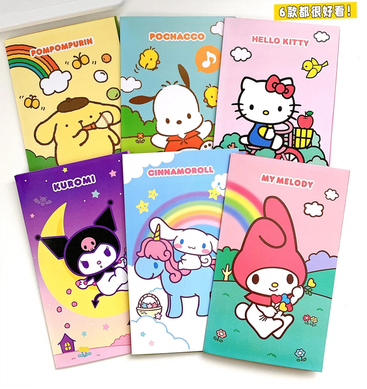 

2023 New Sanrio Cartoon Cute Japanese Girl Heart Hello Kitty Sticker Set Hand Book Material Diary Stickers Decorative Guka Matte