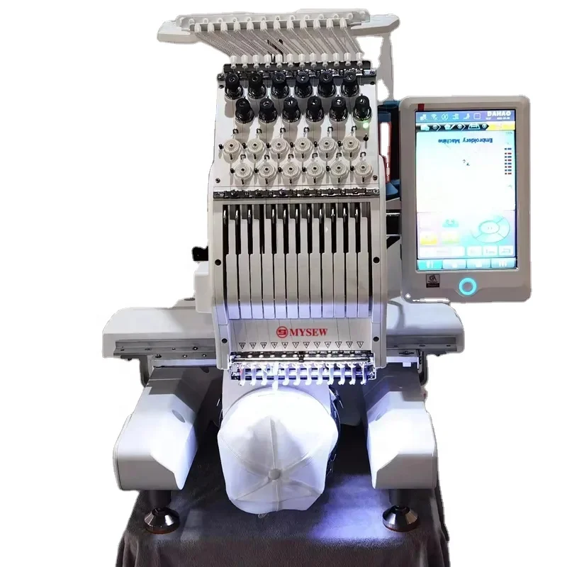 MYSEW MFS120N Small 3d High Speed Professional Single Head Computer Hat and Shirts Industrial Computerized Embroidery Machines