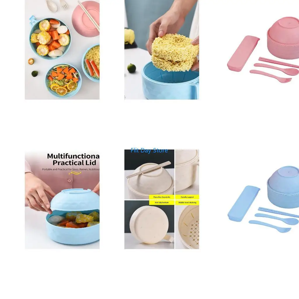 F92C Fiber Microwave Safe Bowl Strainer Cover Utensils