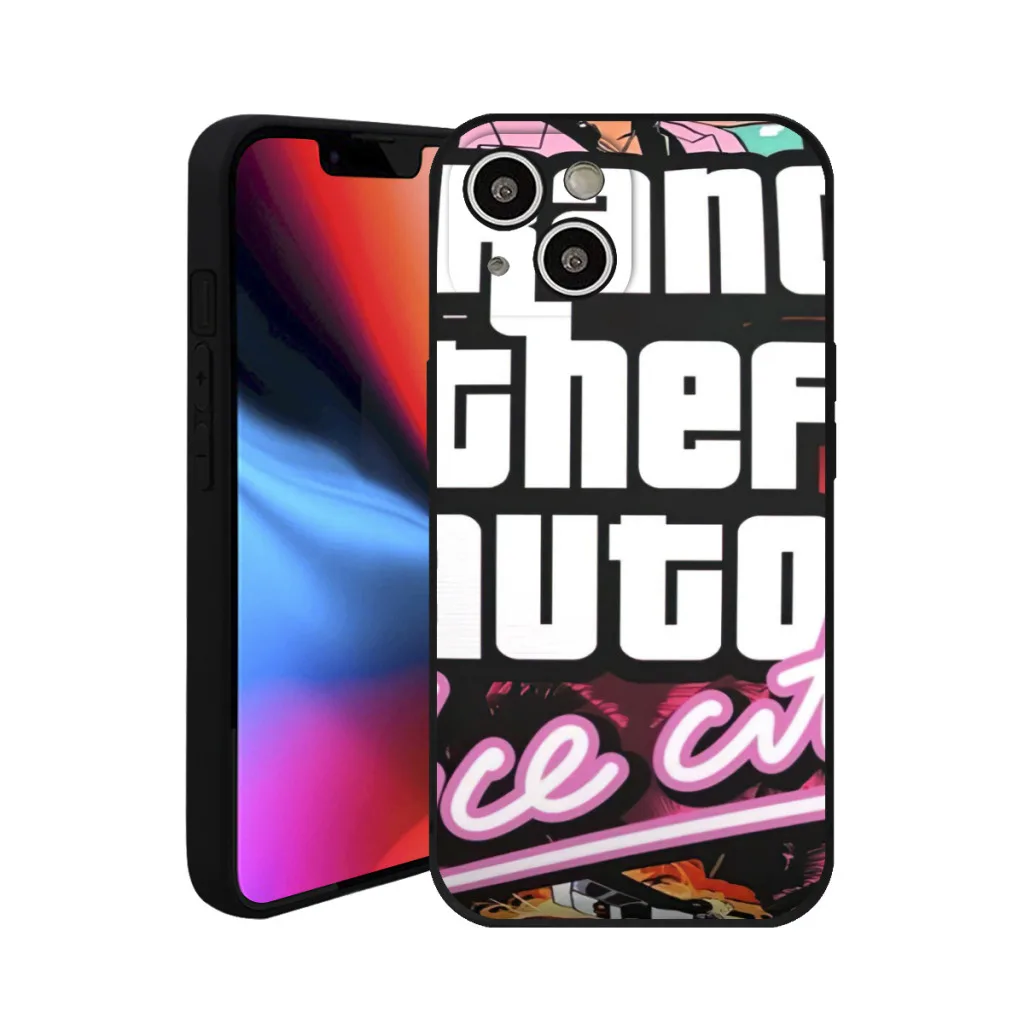 Gta-Vice-City-Square-newest Design Phone Case For iPhone 15 Pro Max Plus Soft  Silicone Cover