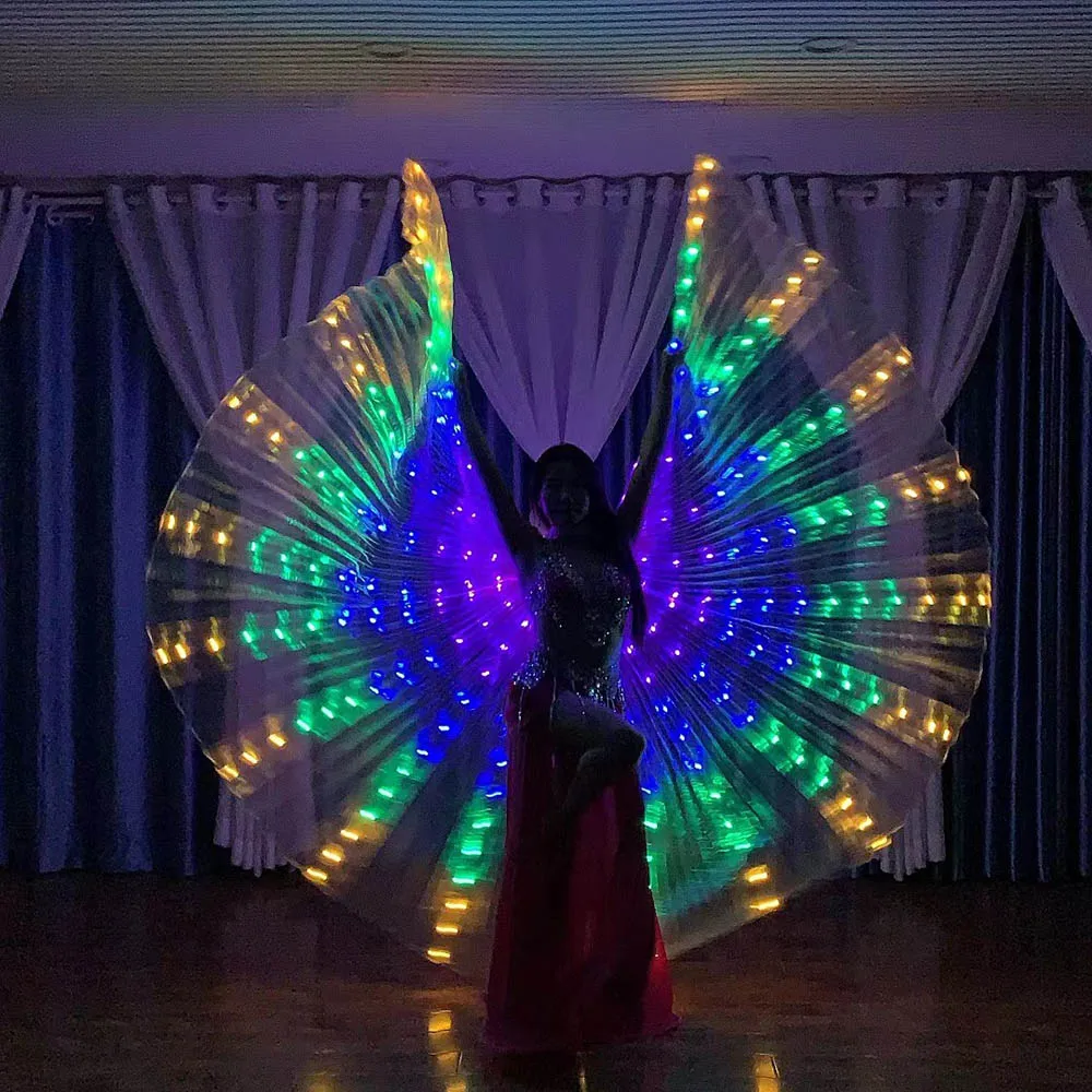 

2022 New LED Wings Lights Children Performance Fluorescent Novelty Lighting Belly Dancing Belly dance Carnival Costumes