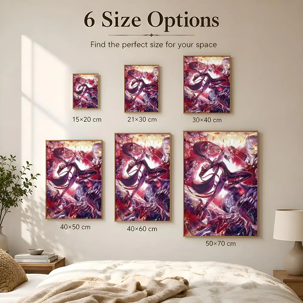 Game Bayonetta Classic Poster Peel And Stick Matte PVC Self Adhesive Removable Waterproof Frameless Bedroom Living Room Decor