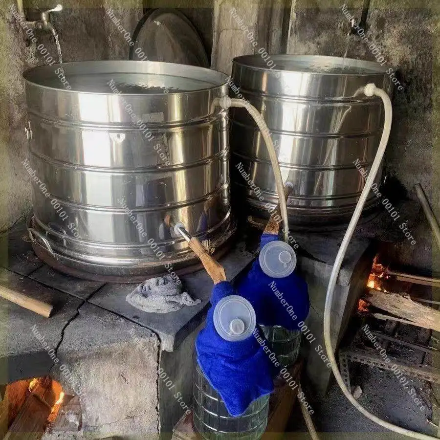 

Thickened stainless steel steamer Baijiu rice wine rural firewood wine brewing equipment household steamer a complete set