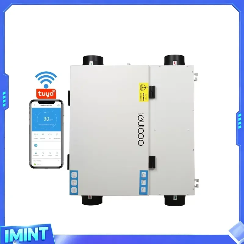 Ventilation System with air Heat Recovery Wifi Recuperator Ventilation Home Fresh air