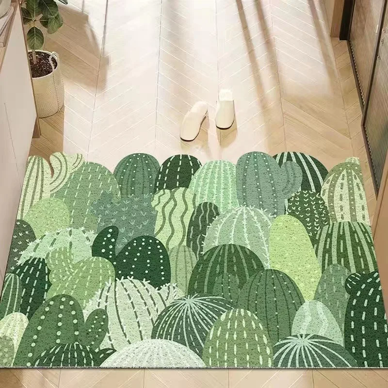 

Придверный коврик с индивидуальным размером, противоскользящий, износостойкий, с шелковым ворсом, в европейском стиле, с рисунком масляной живописи, для домашнего декора, ПВХ-покрытие