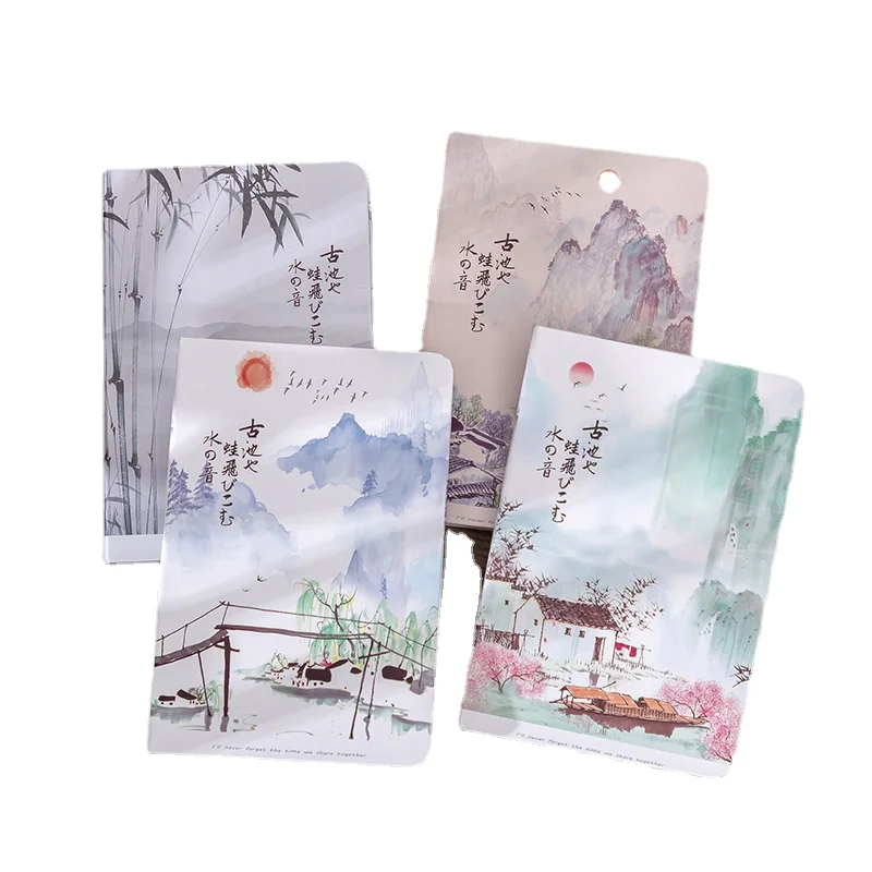 Ancient style landscape Chinese style hand account book color page illustration notebook journal notebook student A5 diary