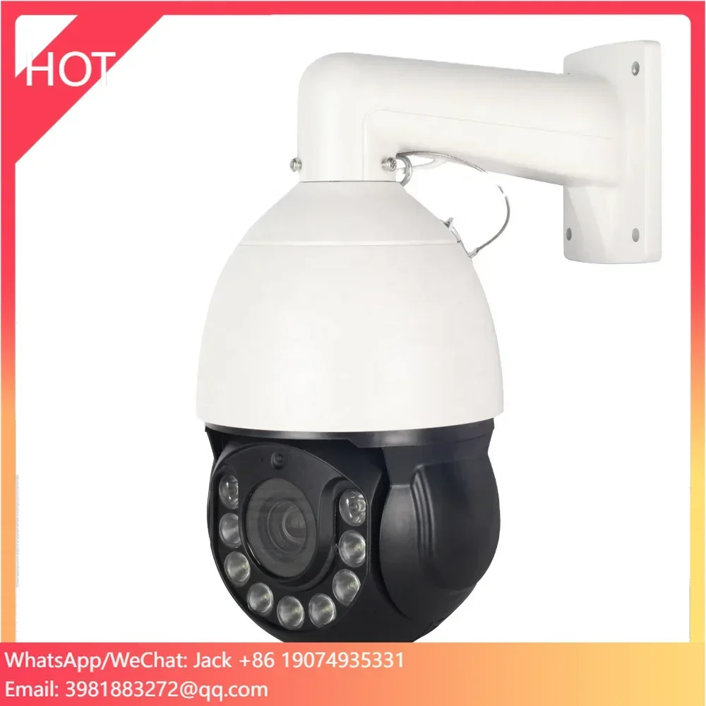 Hisilicon SoC Chipset Sensore IMX335 Monitoraggio automatico a colori Telecamera PTZ con cupola audio bidirezionale con altoparlante e microfono integrati