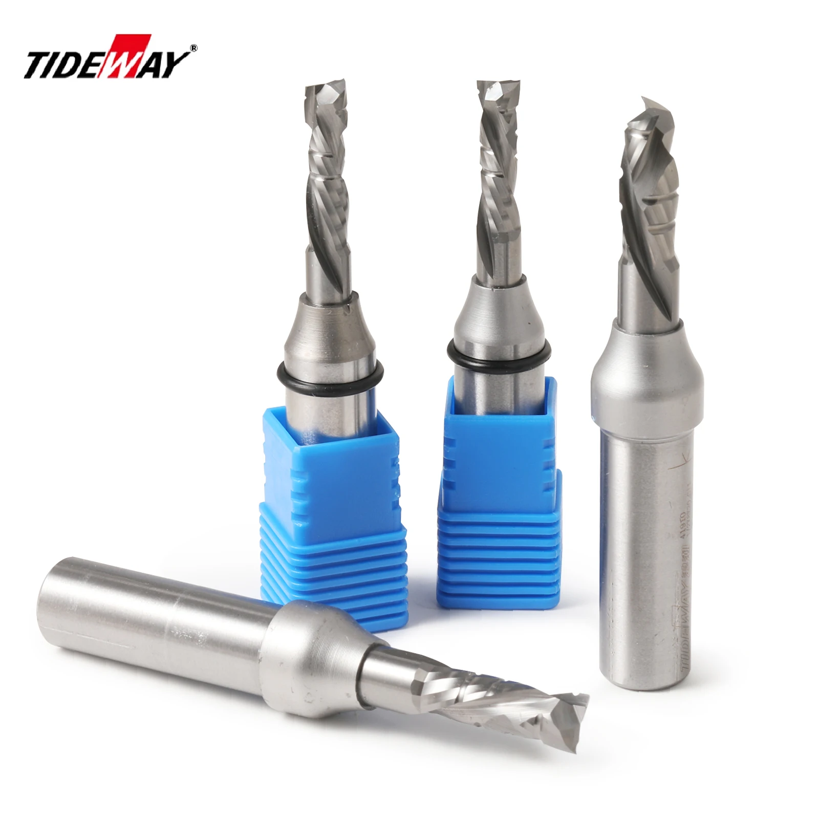 TIDEWAY TCT 12.7mm Compression Milling Cutter UP&DOWN Cut Two Flute Spiral Slotting Milling Tool CNC Router Bits Wood End Mill