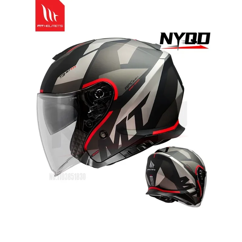 MT motorcycle half helmet 3/4 helmet unisex all season electric vehicle safety helmet motorcycle accessories casco moto