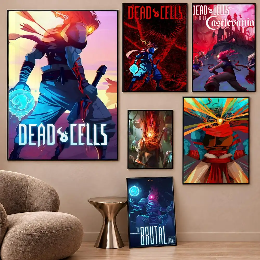Game Dead Cells Beheaded Malaise Runes Poster Aesthetic Wall Art Poster HD Waterproof PP Self Adhesive Bedroom Dorm Room Decor