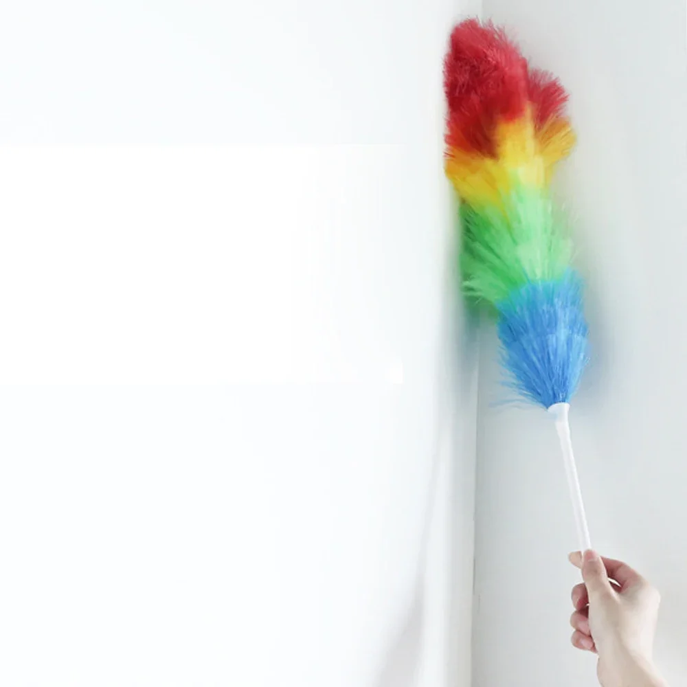 2024Adjustable Microfiber Dusting Brush Rainbow Feather Duster Air-condition Household Furniture Cleaning Accessories Dust Brush