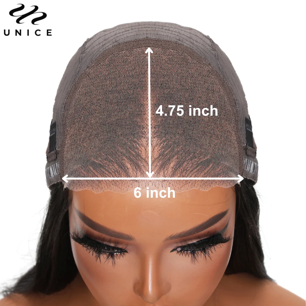 UNice Wear Go Lace Wig 6x4.75 Pre Cut Lace Closure Wig Human Hair Water Wave Lace Front Wig Pre Plucked Glueless Wig