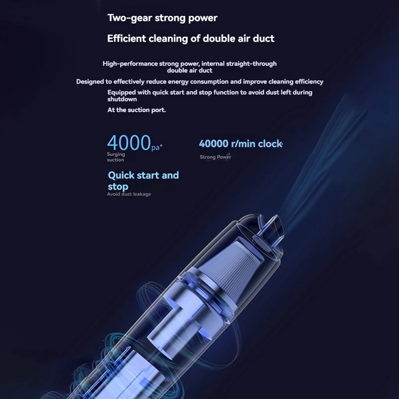 Smart Home Car Cleaning Machine USB Rechargeable For Car Home Pet Handheld Vacuum Cordless