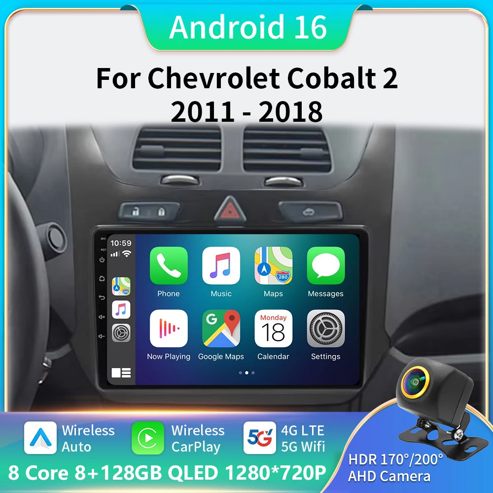 

Android 16 For Chevrolet Cobalt 2 2011 - 2018 Car Radio Multimedia Video Player Navigation stereo GPS 5G BT DVD