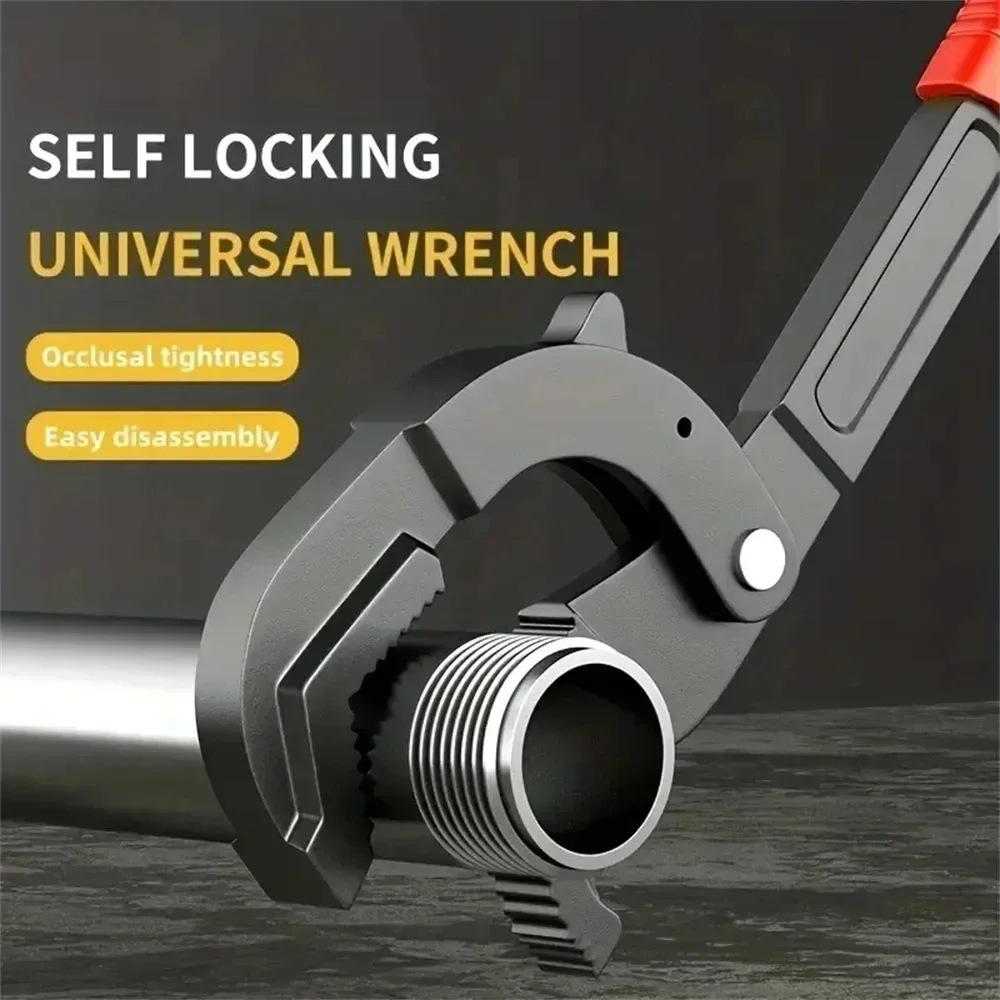 

Delixi Adjustable Pipe Spanner Plumber Universal Wrench Set Multifunctional Movable Board Quick Opening Wrench Hand Tools