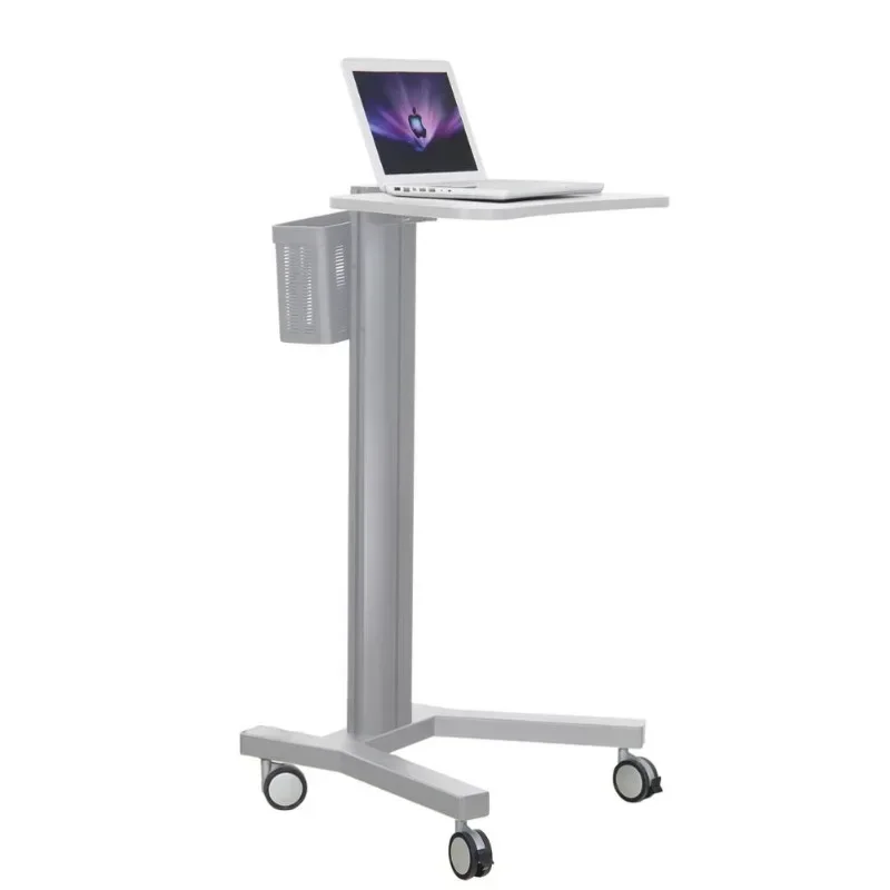 All In One Height Adjustable Industrial Laboratory  Workstation Mobile Rolling Laptop Computer Cart Trolley