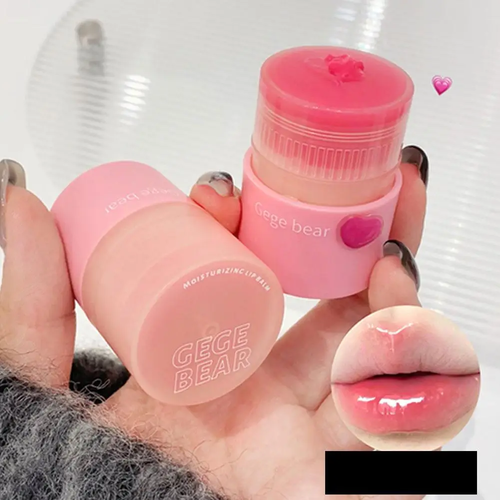 Lip Balm Moisturizing Lip Tint Long Lasting Waterproof 2 in1 Lipstick Cosmetics for Women Girls Lip Makeup T8H7