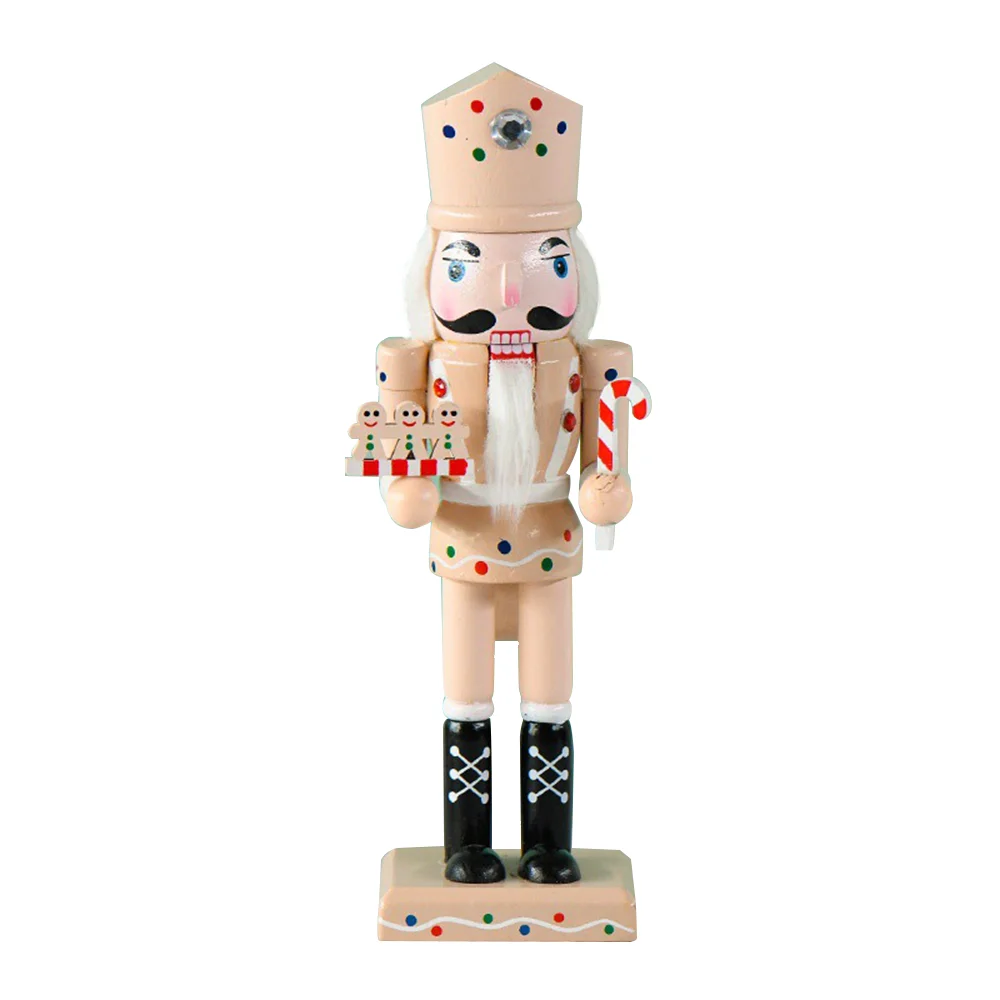 25CM pink gingerbread Man Nutcracker Christmas decoration European for home Creative Ornament Desktop