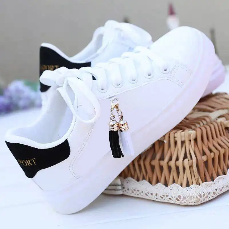 Women Sneaker Breathable Students Casual Shoes Sports for Girl Flat Mesh White Shoes