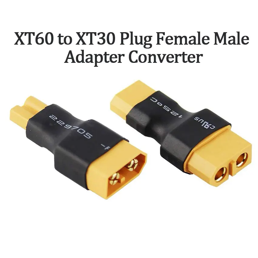 

XT60 to XT30 Plug Female Male Adapter Converter for FPV Drone RC Lipo NiMH Battery Charger ESC