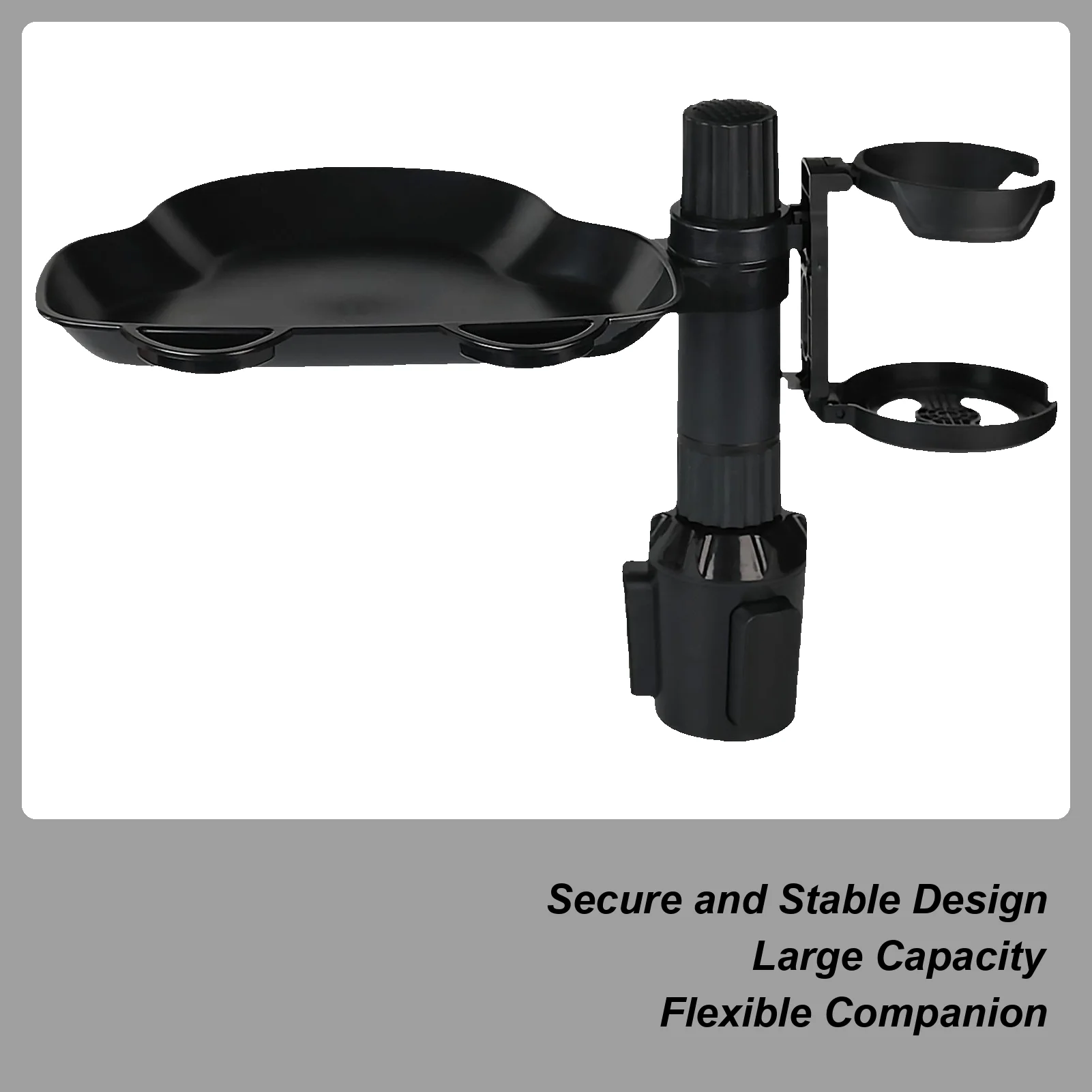 Cup Holder Tray 360-Degree Rotating Drink Organizer Cup Holder Food Eating Tray For Seat Truck Kids Travel Desk Backseat Road